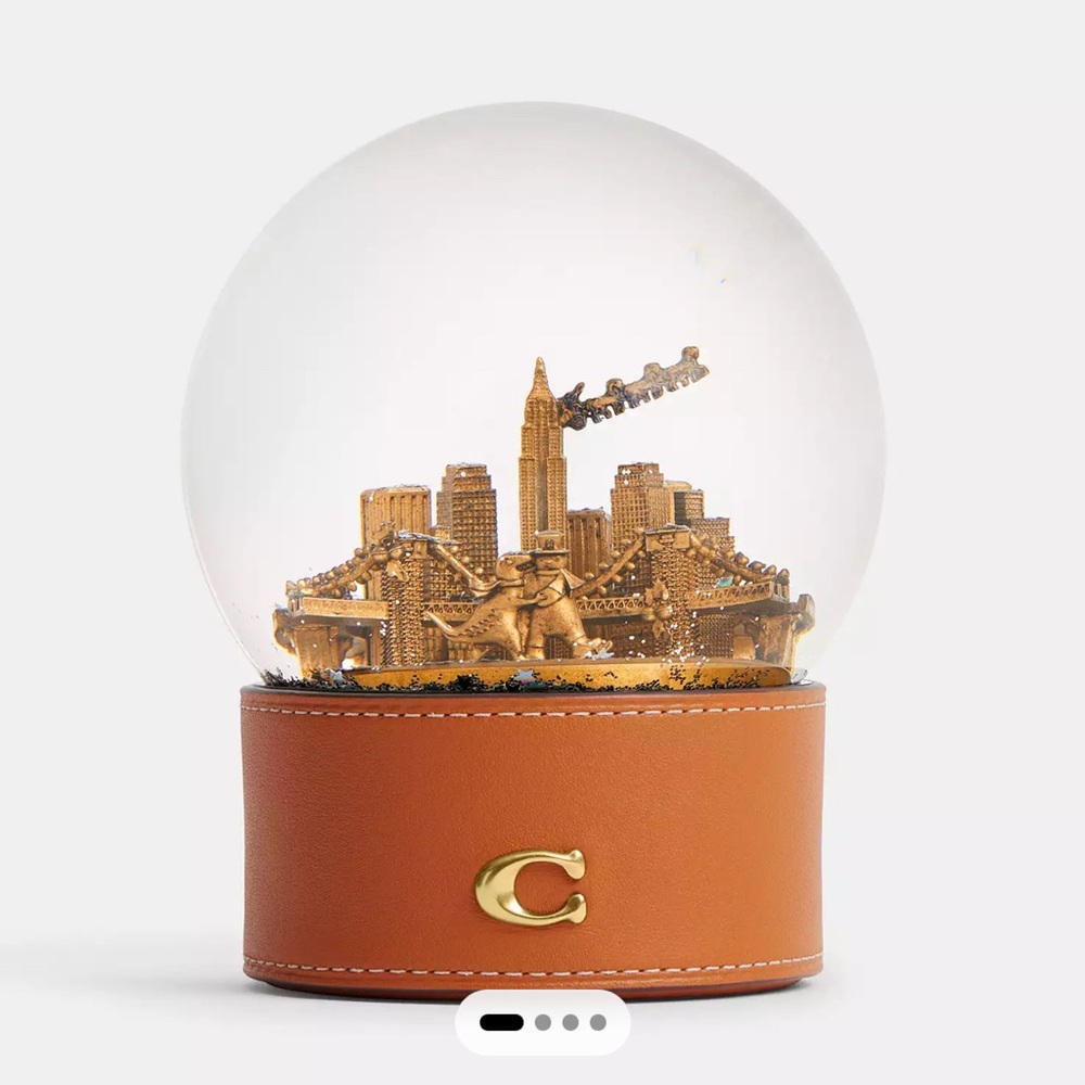 Coach Snow Globe with Rexy and Snowman